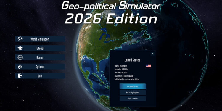 بررسی بازی Geo-Political Simulator 2026 Edition