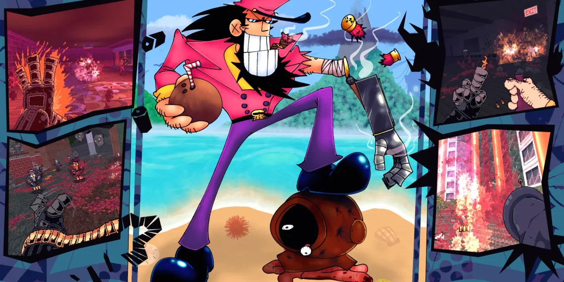 نقد بازی Captain Wayne – Vacation Desperation | یک بومر شوتر خشن با ظاهری کارتونی اما بی‌نظم ⚓️💥