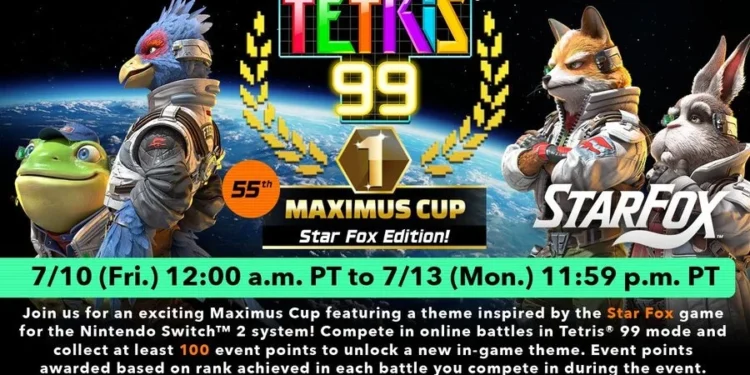 رویداد کراس‌اور جدید Tetris 99 | بازگشت Star Fox با یک تم ویژه